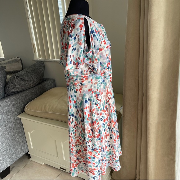 Maeve Anthropologie Watercolor Dot Shift lined Dress XS - Picture 4 of 11